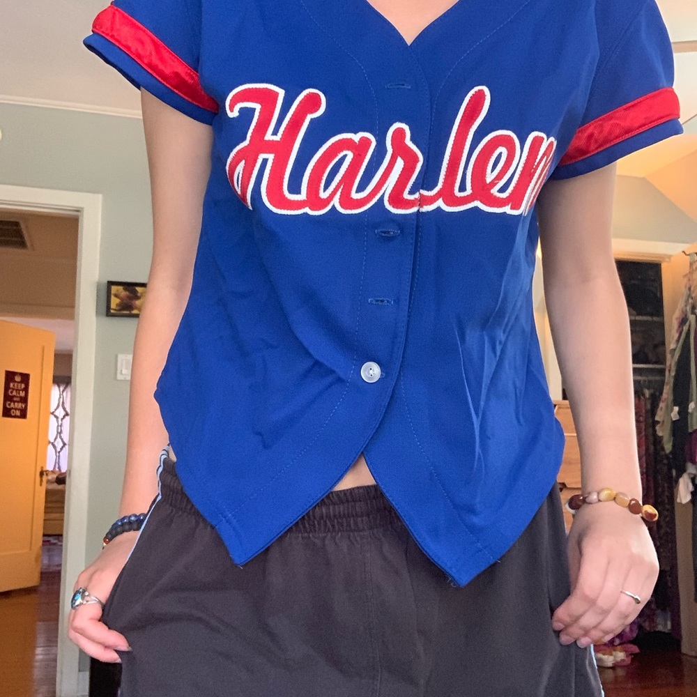 Vintage Harlem baseball top super cute